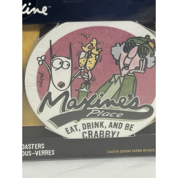 Hallmark Maxine Coasters Pkg of 16 Maxine And Her Dog New Sealed Drink Eat Party - Picture 6 of 9